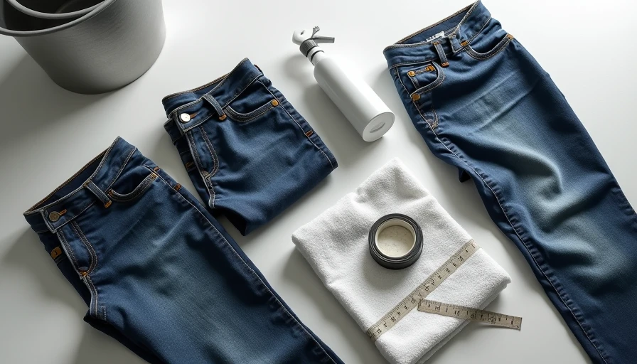 Visual context for how to unshrink jeans