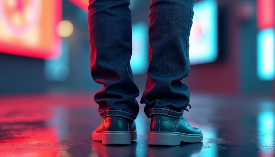 Visual context for boot cut stretch jeans
